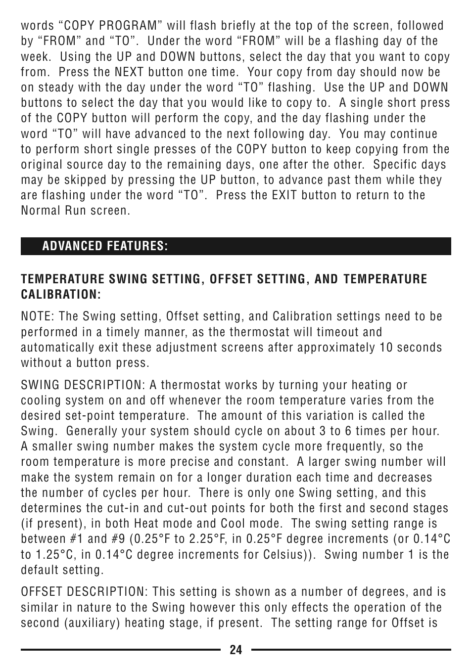 Lux Products TX9600TS User Manual | Page 24 / 34 | Original mode