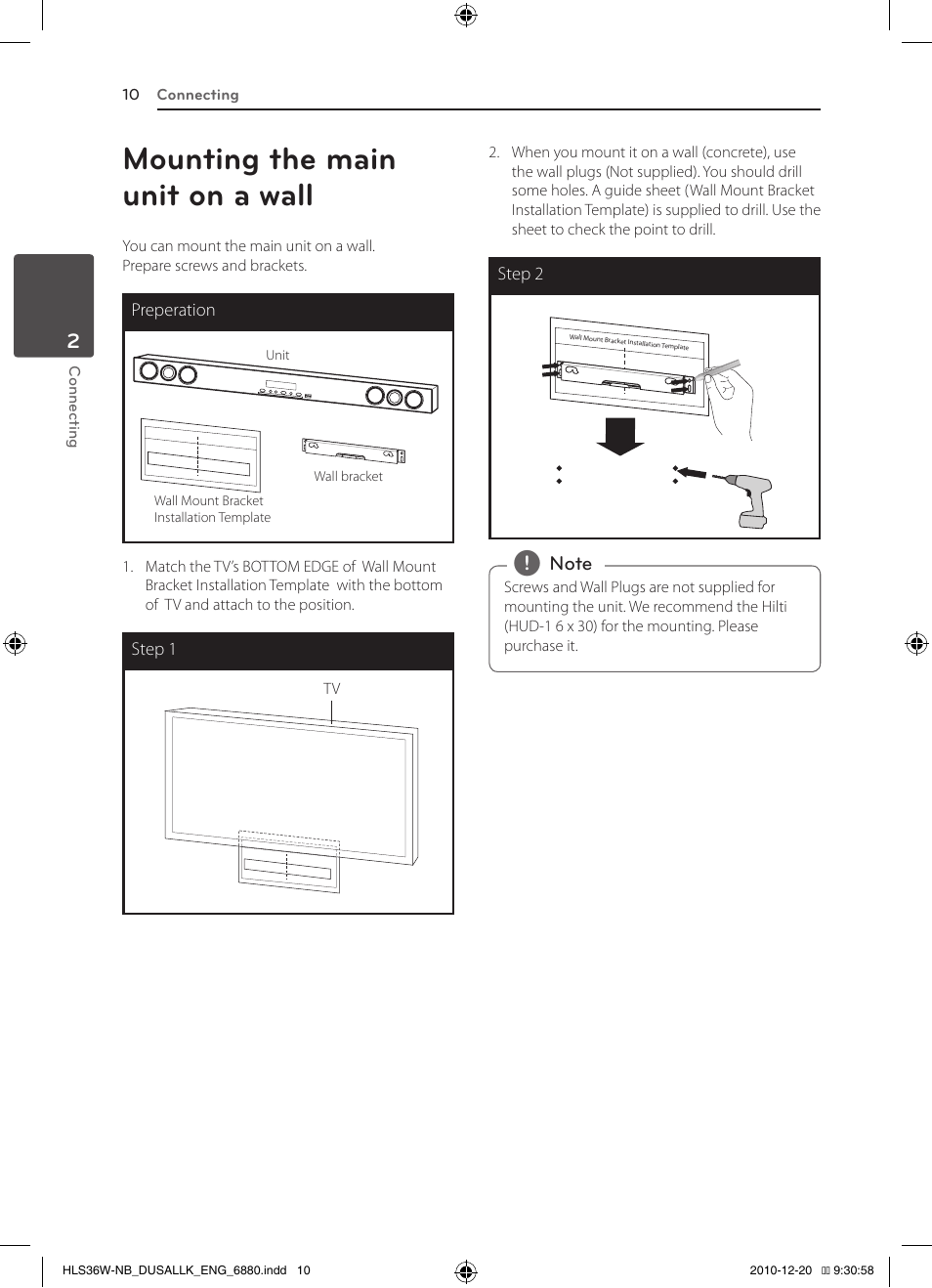 Lg lsb316 mounting sales bracket