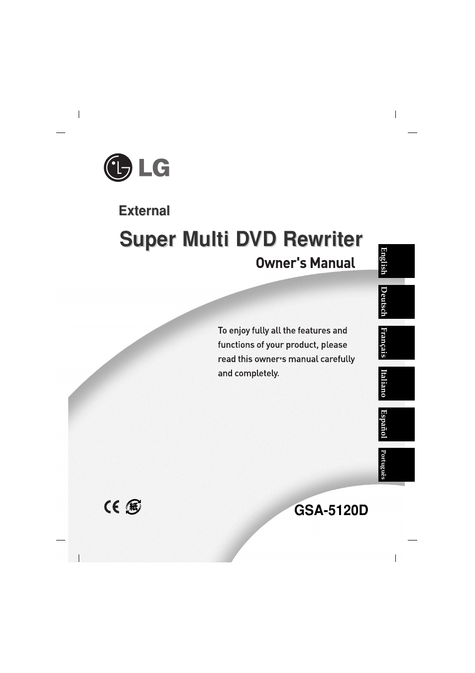 LG GSA-5120D User Manual | 15 pages