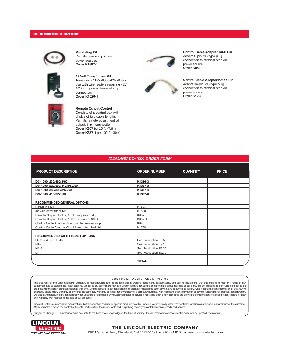 Lincoln Electric Idealarc Dc 1000 User Manual Page 2 2 Original Mode Lincoln Electric Idealarc Dc 1000 User Manual Page 2 2 Original Mode