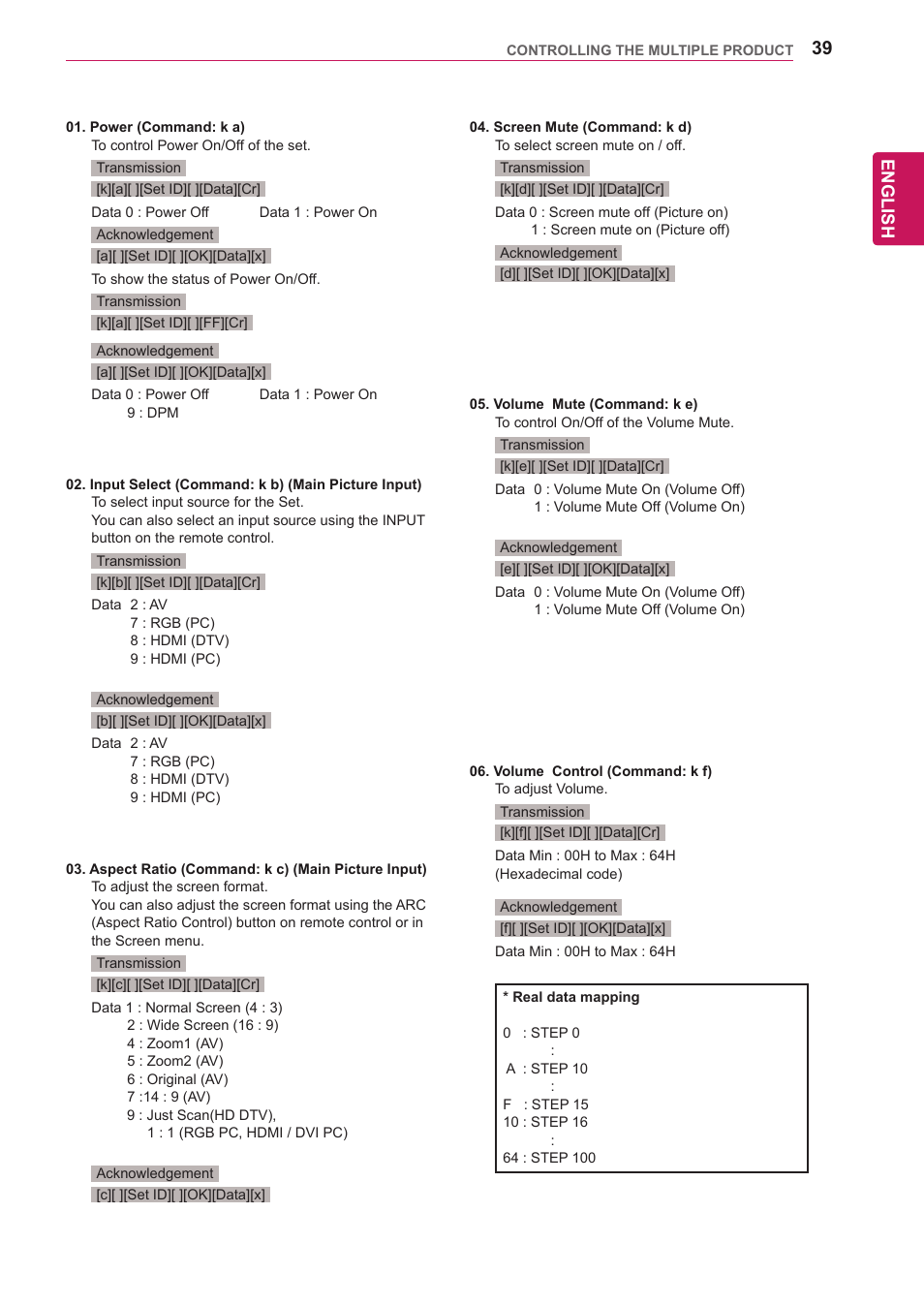 English | LG 47VL10 User Manual | Page 39 / 48