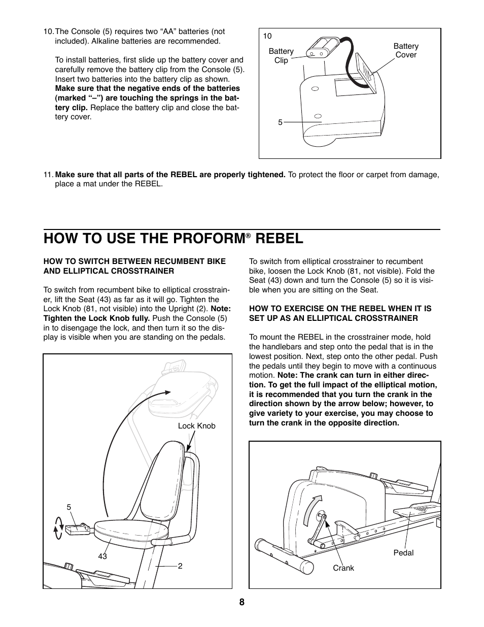proform rebel elliptical recumbent bike