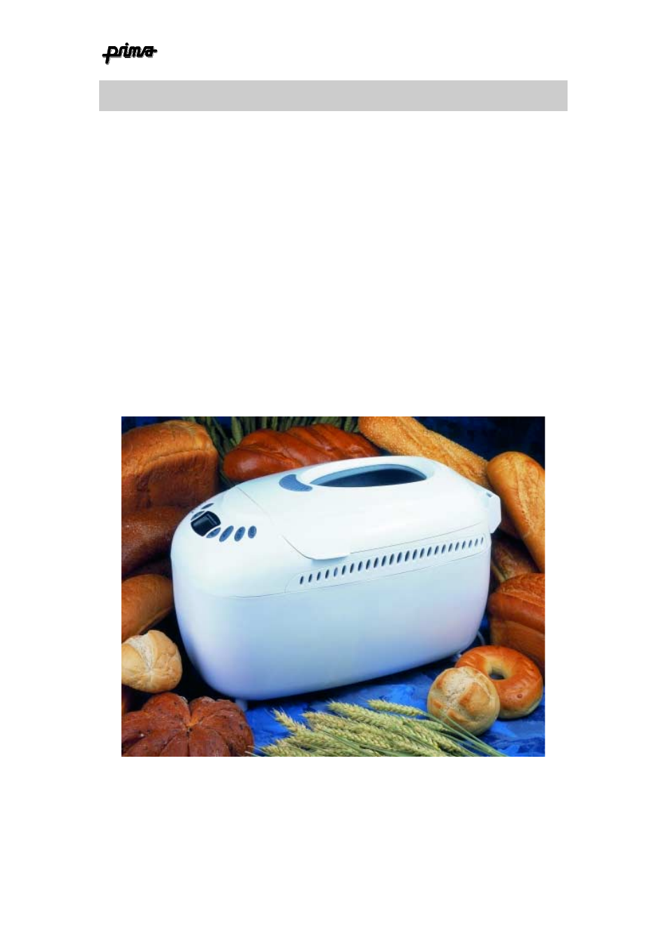 prima home bakery bread maker instructions
