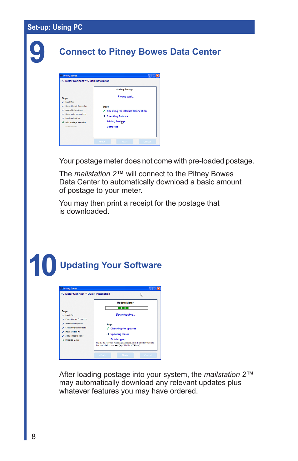 Pitney Bowes MAILSTATION 2 User Manual | Page 10 / 24 | Original mode