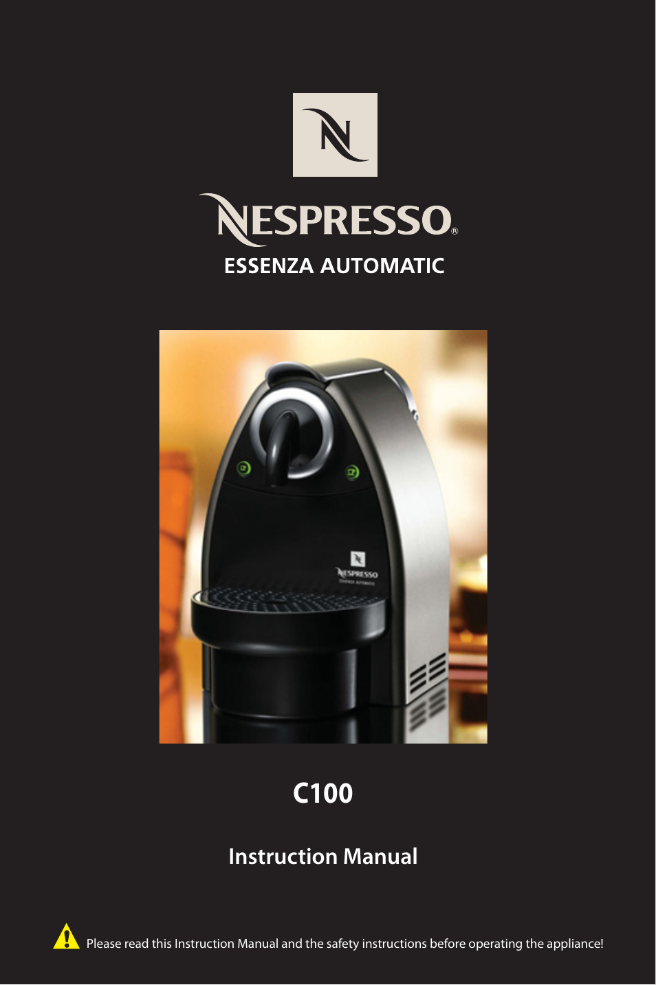 øjeblikkelig Fern Mount Bank Nespresso Essenza Automatic C100 User Manual | 7 pages