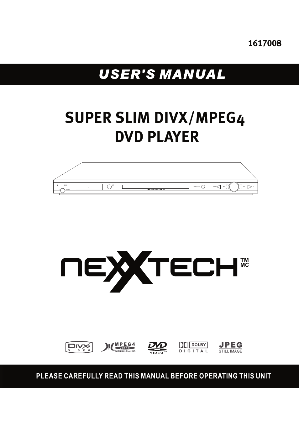 NexxTech super slim divx/mpeg4 dvd player 1617008E User Manual | 33 pages