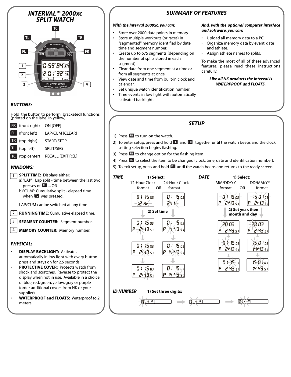 Nielsen-Kellerman 2000xc User Manual | 2 pages