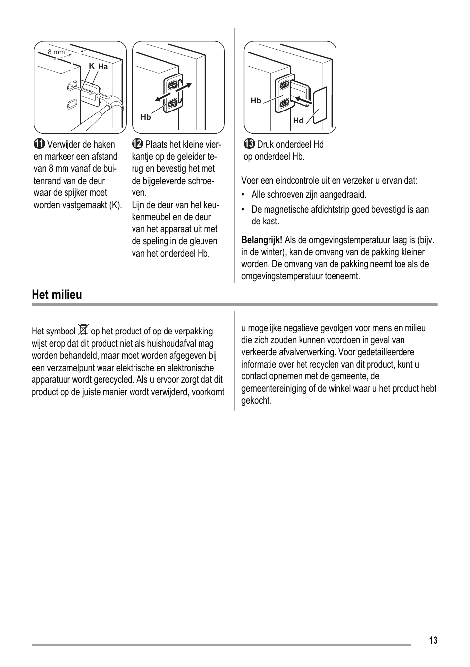Het milieu | ZANKER KBT 23001 SB User Manual | Page 13 / 52
