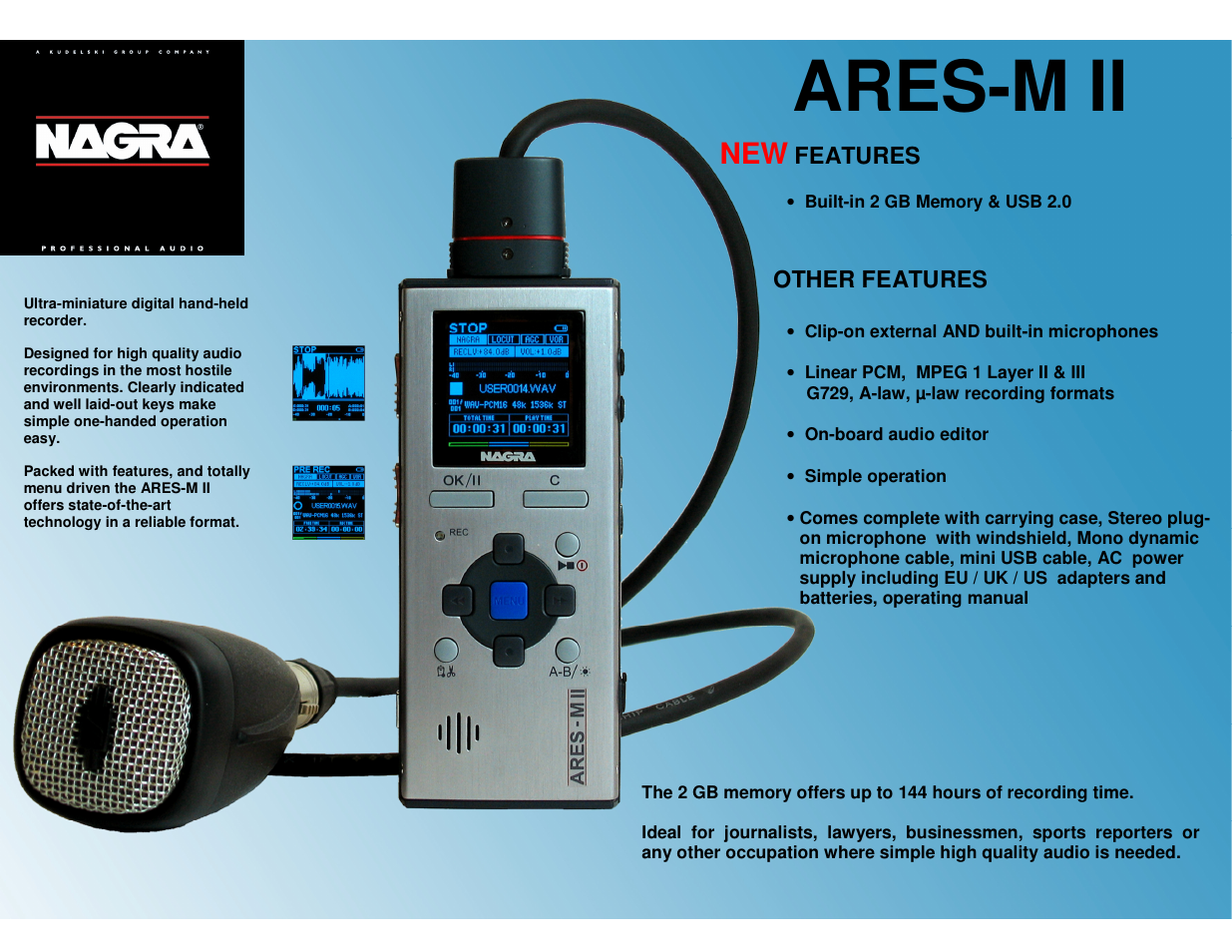 Nagra Ares-MII ARES-M II User Manual | 2 pages