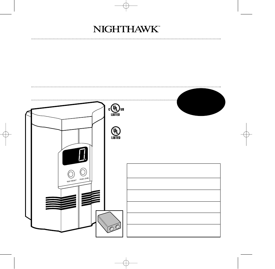 Nighthawk KN-COEG-3 User Manual | 25 pages