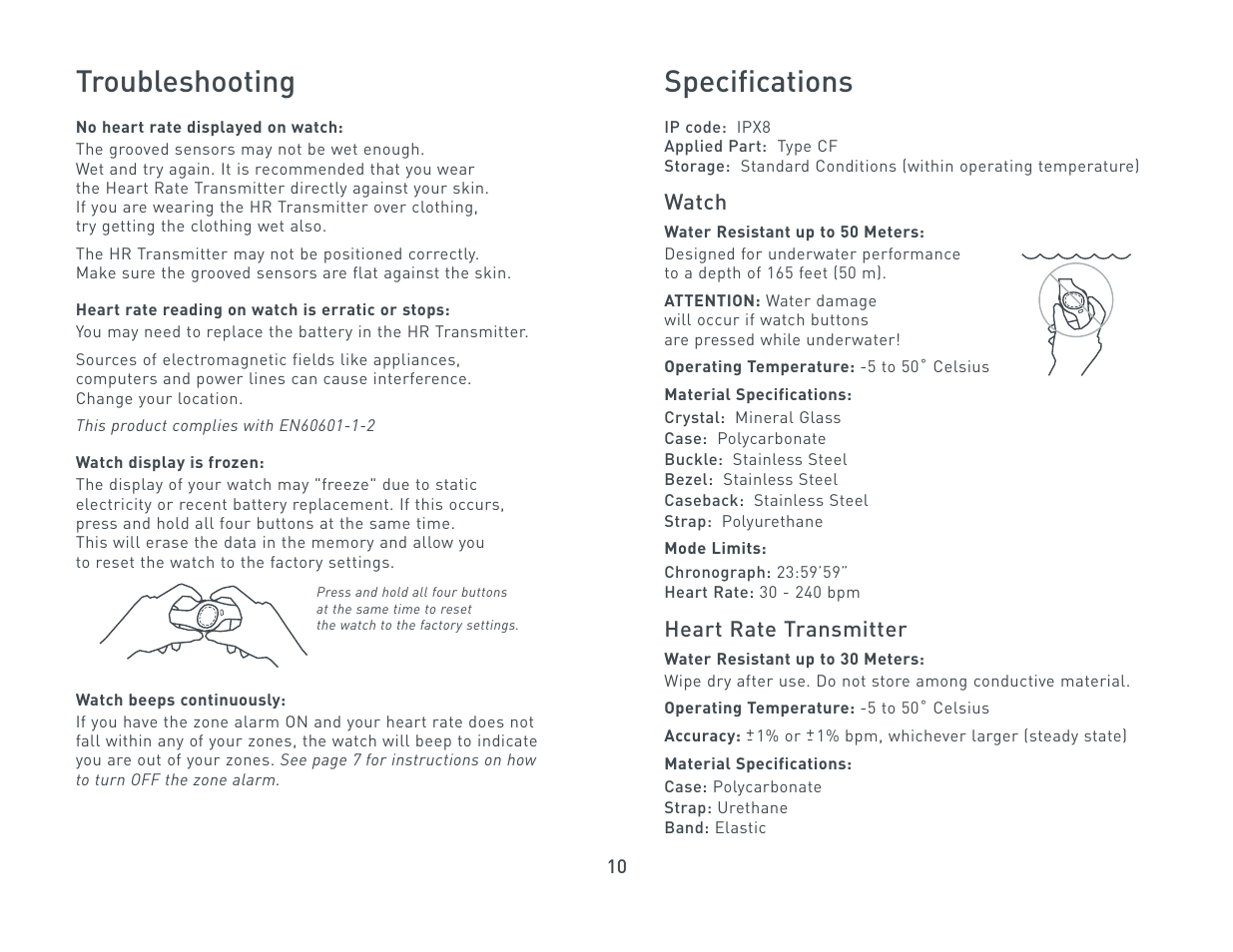 Troubleshooting, Watch | Triax User Manual | Page 10 / 12