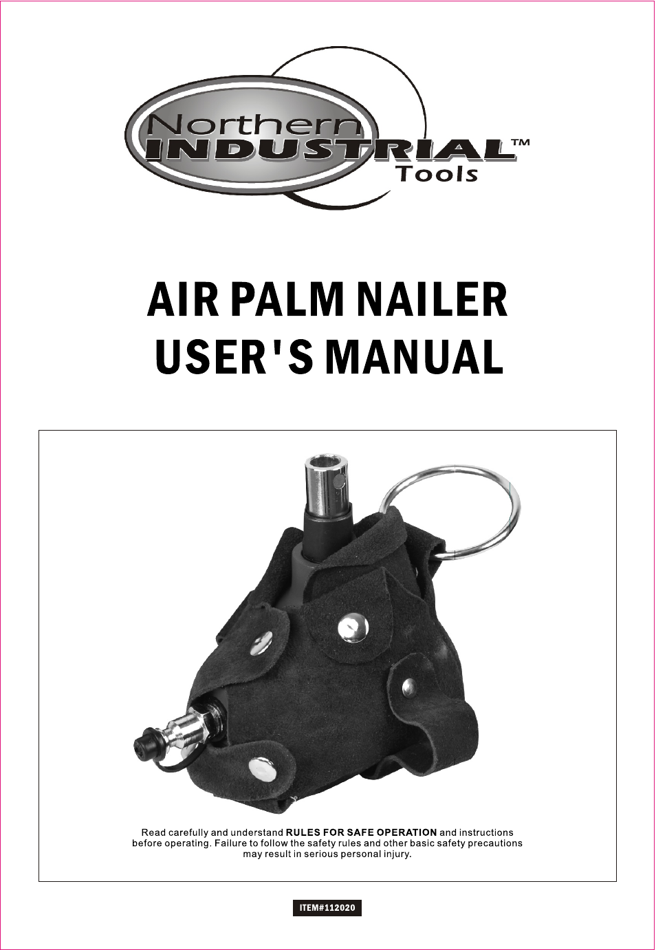 Northern Industrial Tools 112020 User Manual | 6 pages