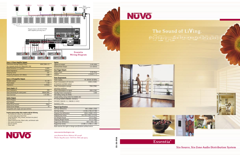 Nuvo NV-E6GM User Manual | 2 pages nuvo essentia wiring diagram 