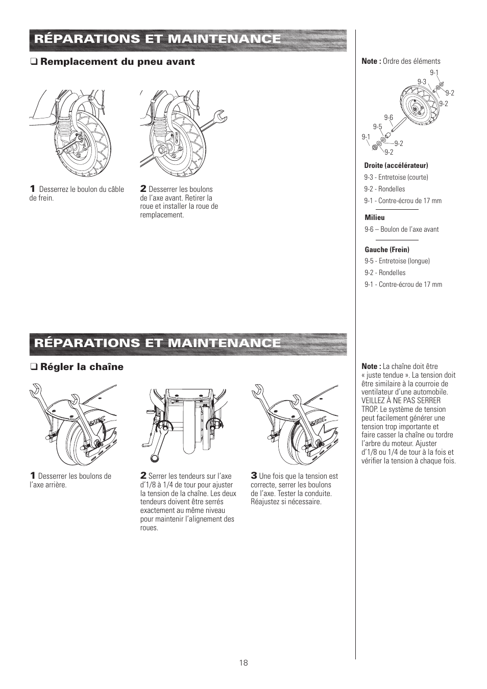 Réparations et maintenance | Razor E100 User Manual | Page 19 / 29