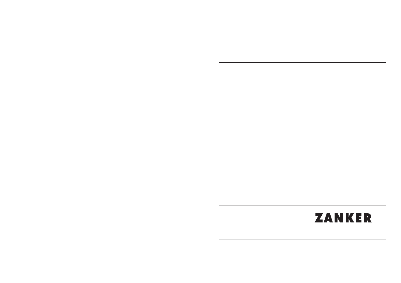 ZANKER ZKF 180 B User Manual | 20 pages