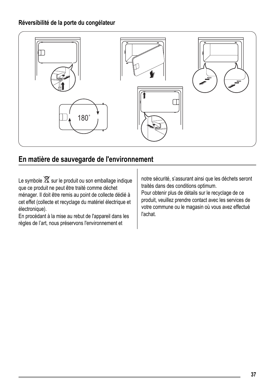 180˚ en matière de sauvegarde de l'environnement | ZANKER KBA 17401 SK User Manual | Page 37 / 52