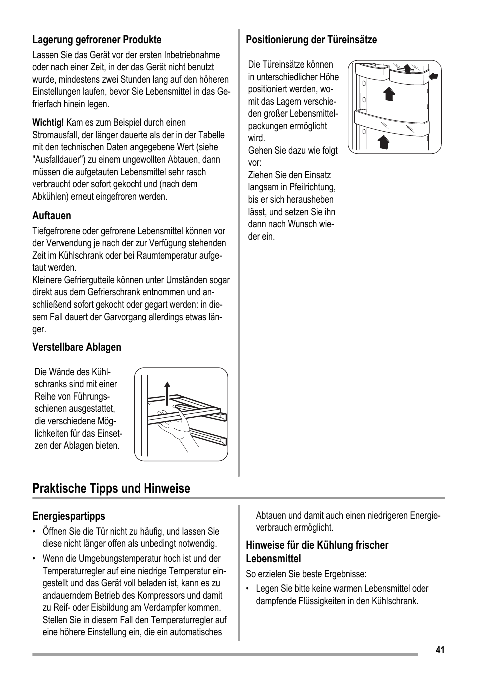 Praktische tipps und hinweise | ZANKER KBA 17401 SK User Manual | Page 41 / 52