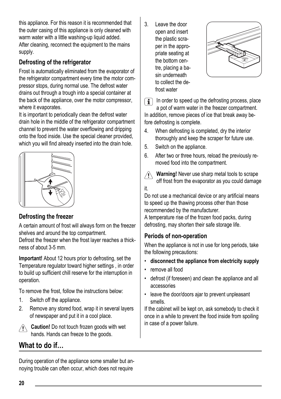What to do if | ZANKER KBB 24001 SK User Manual | Page 20 / 56