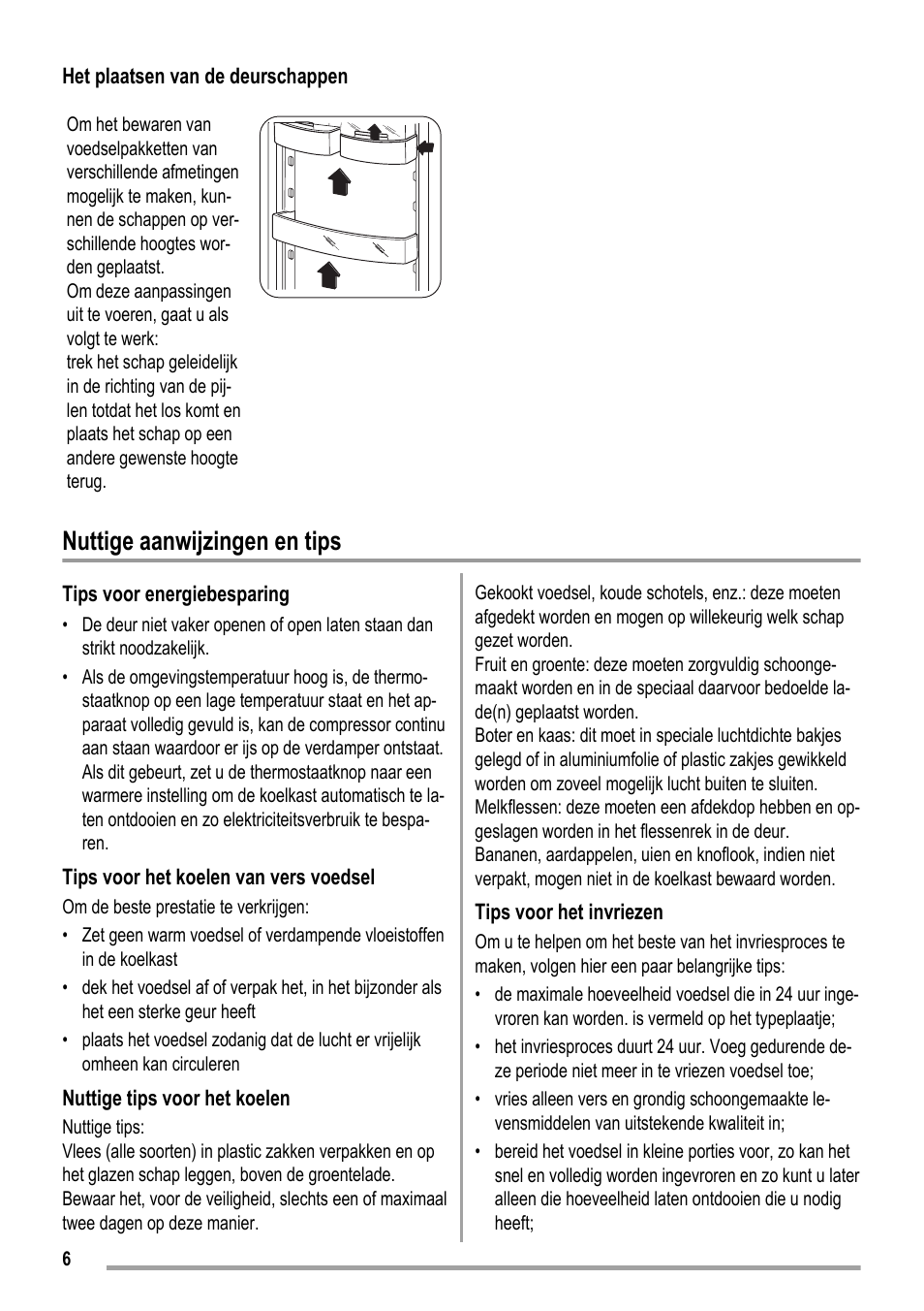 Nuttige aanwijzingen en tips | ZANKER KBB 24001 SK User Manual | Page 6 / 56