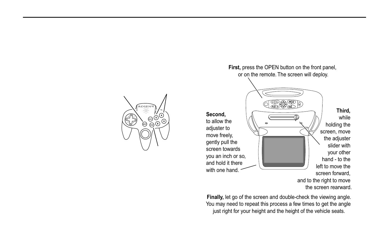 Reset start a and b | Rosen Entertainment Systems DVD Player User