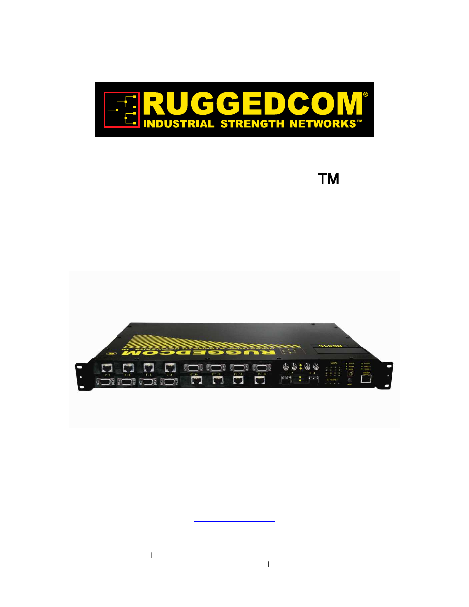 Ruggedcom Rs416 User Manual 43 Pages Ruggedcom Rs416 User Manual 43 Pages