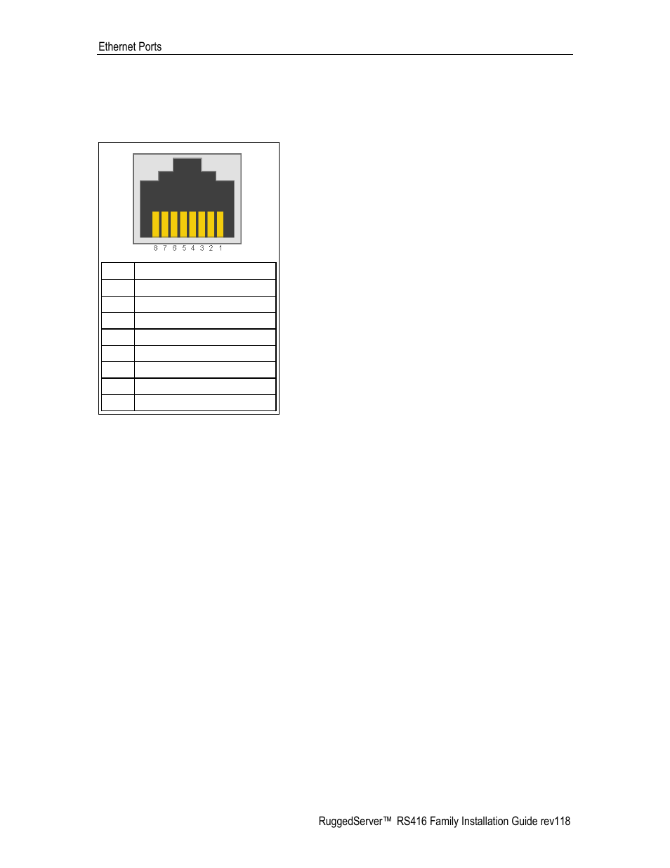 Figure 26 Rj45 Port Pins Configuration Ruggedcom Rs416 User Manual Page 33 43 Figure 26 Rj45 Port Pins Configuration Ruggedcom Rs416 User Manual Page 33 43