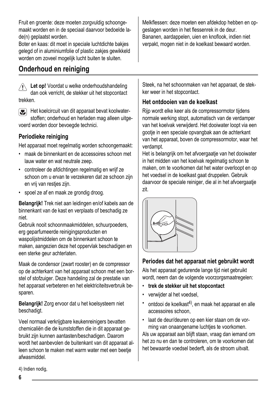 Onderhoud en reiniging | ZANKER ZKK 9008 User Manual | Page 6 / 36