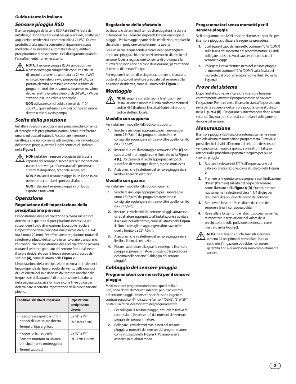Rain Bird Hp 6 Mode D Emploi