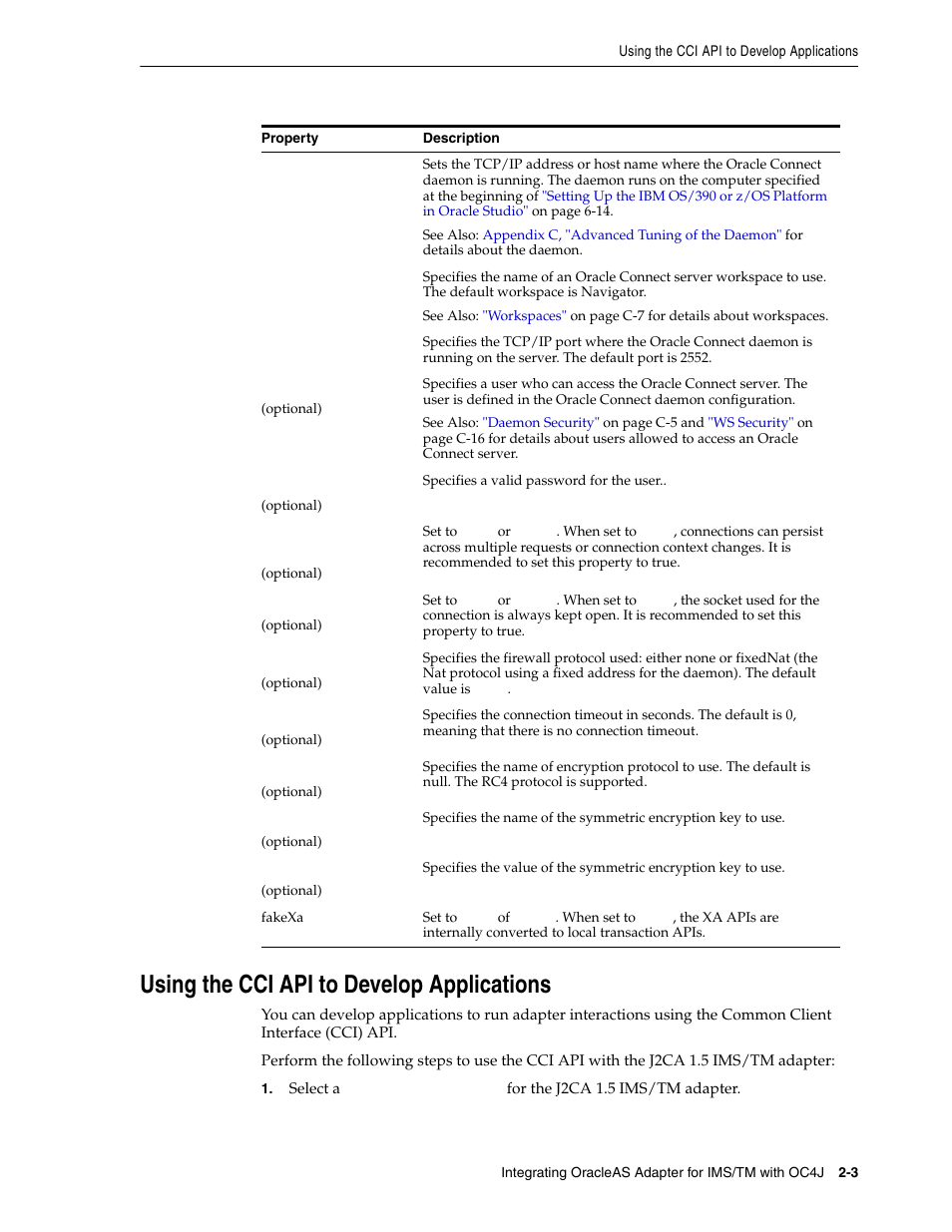 Using the cci api to develop applications | Oracle Audio Technologies B31003-01 User Manual | Page 13 / 112