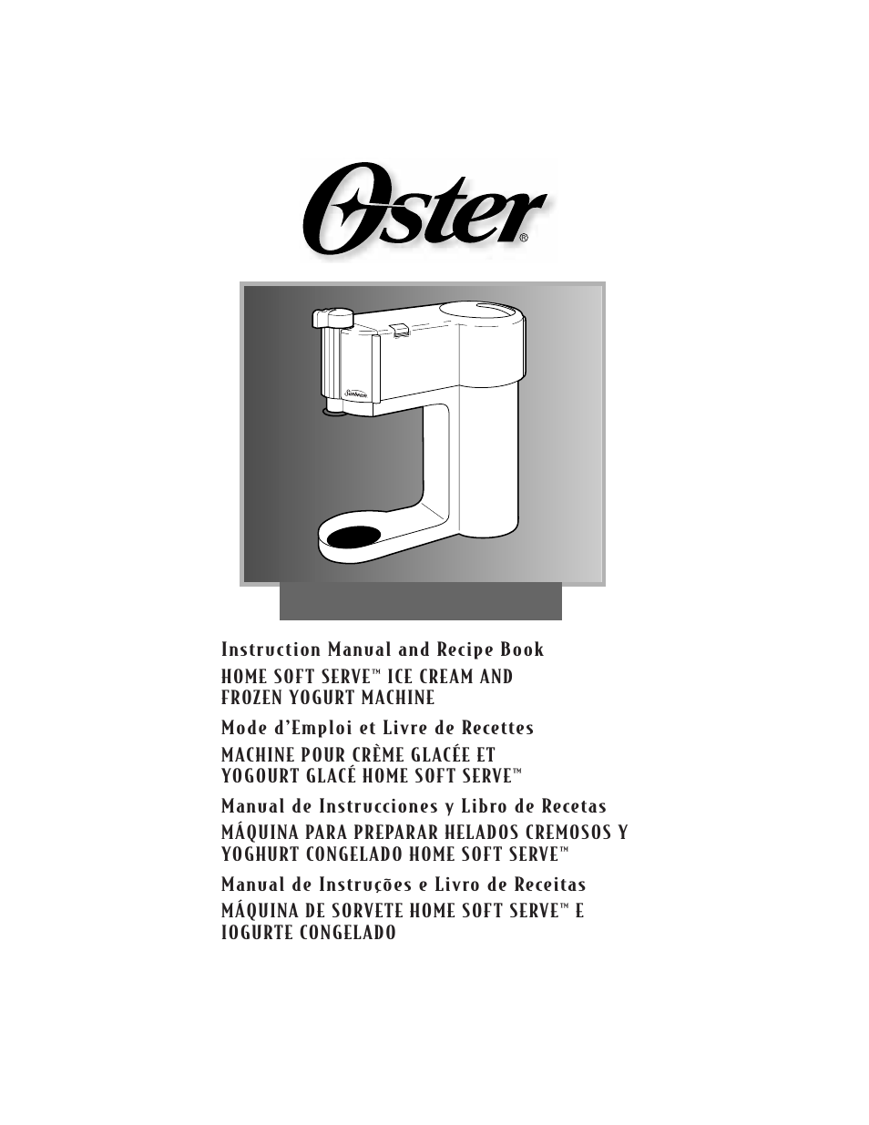 oster ice cream maker recipe book