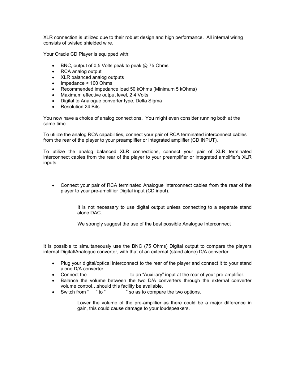 Oracle Audio Technologies CD 2000 User Manual | Page 10 / 21