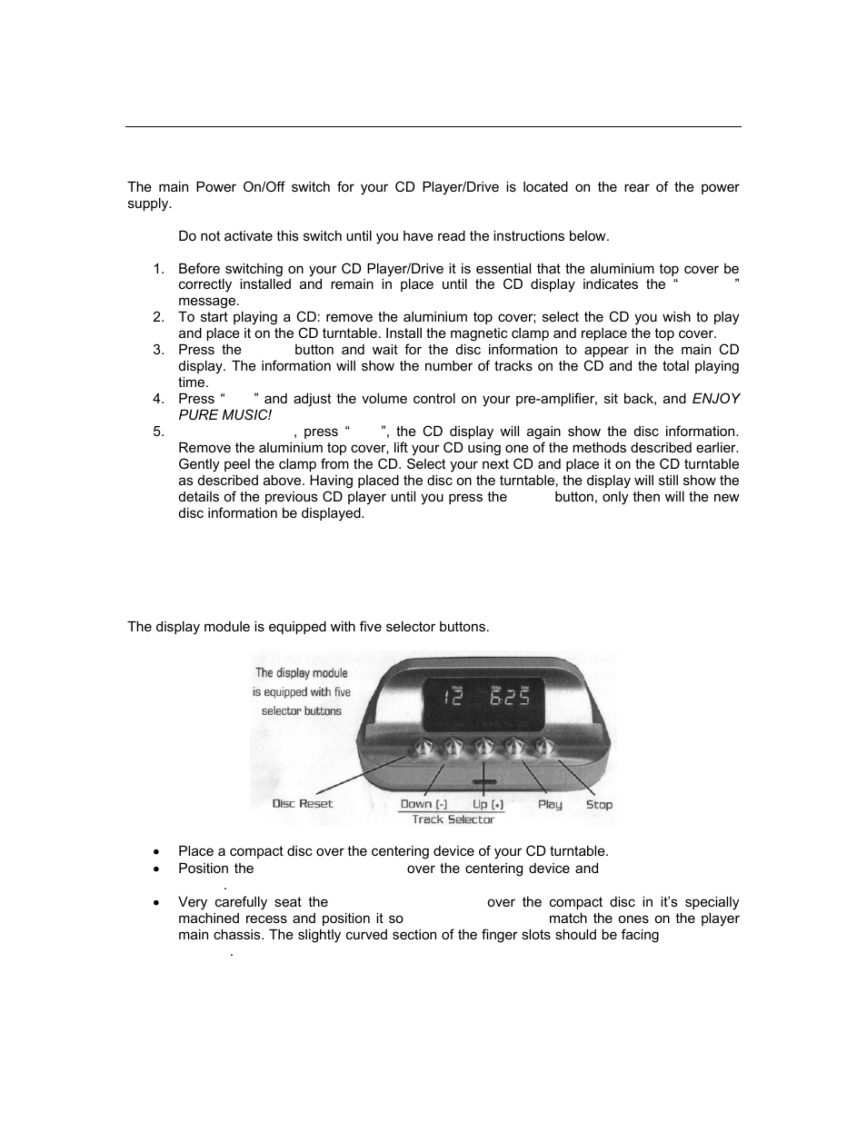 Safe operating instructions | Oracle Audio Technologies CD 2000 User Manual | Page 13 / 21