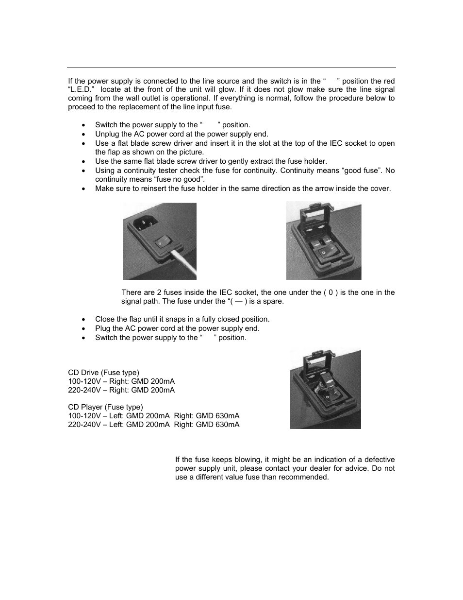 Fuse replacement | Oracle Audio Technologies CD 2000 User Manual | Page 19 / 21