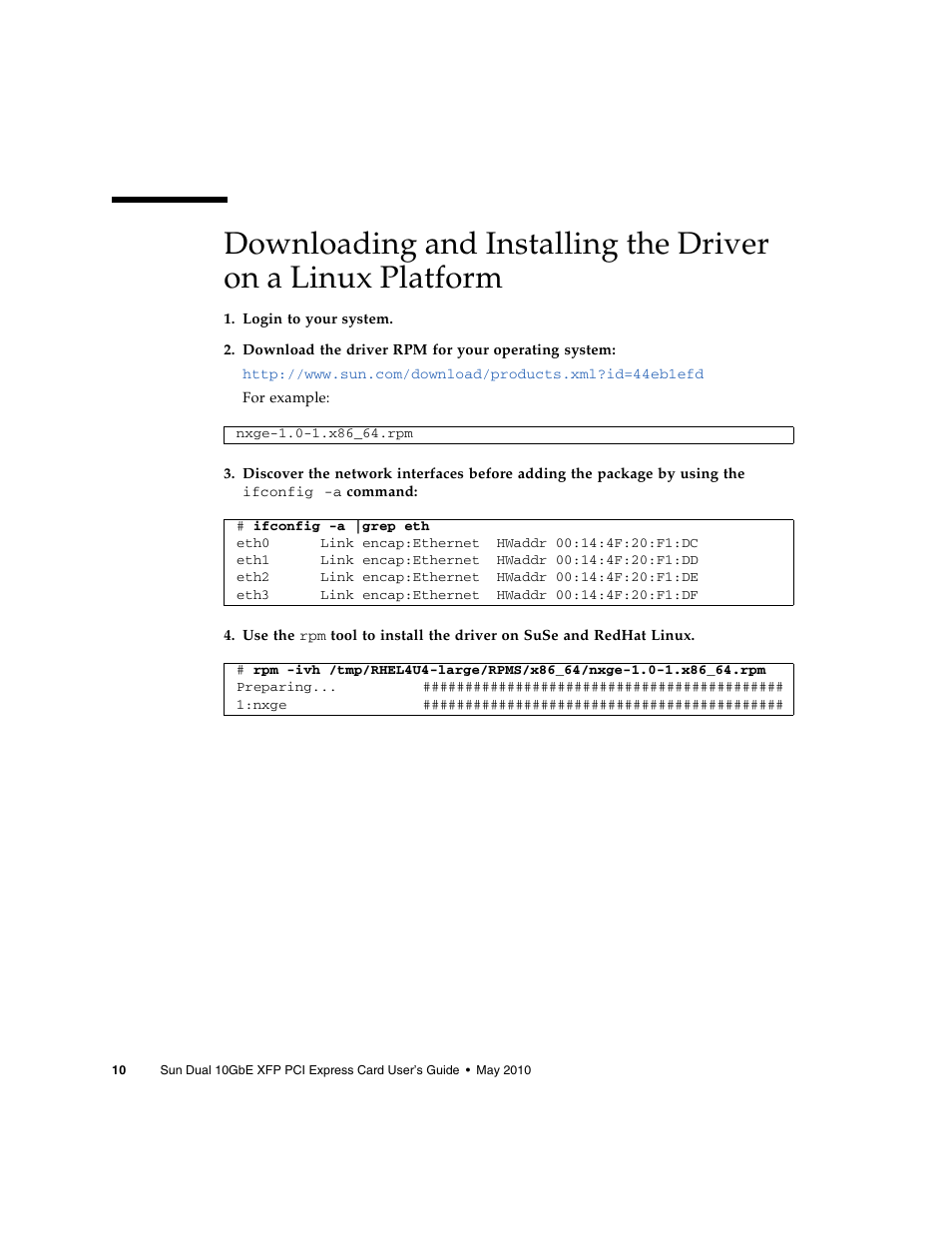 Oracle Audio Technologies Sun Oracle SunDual 10GbE XFP User Manual | Page 20 / 86