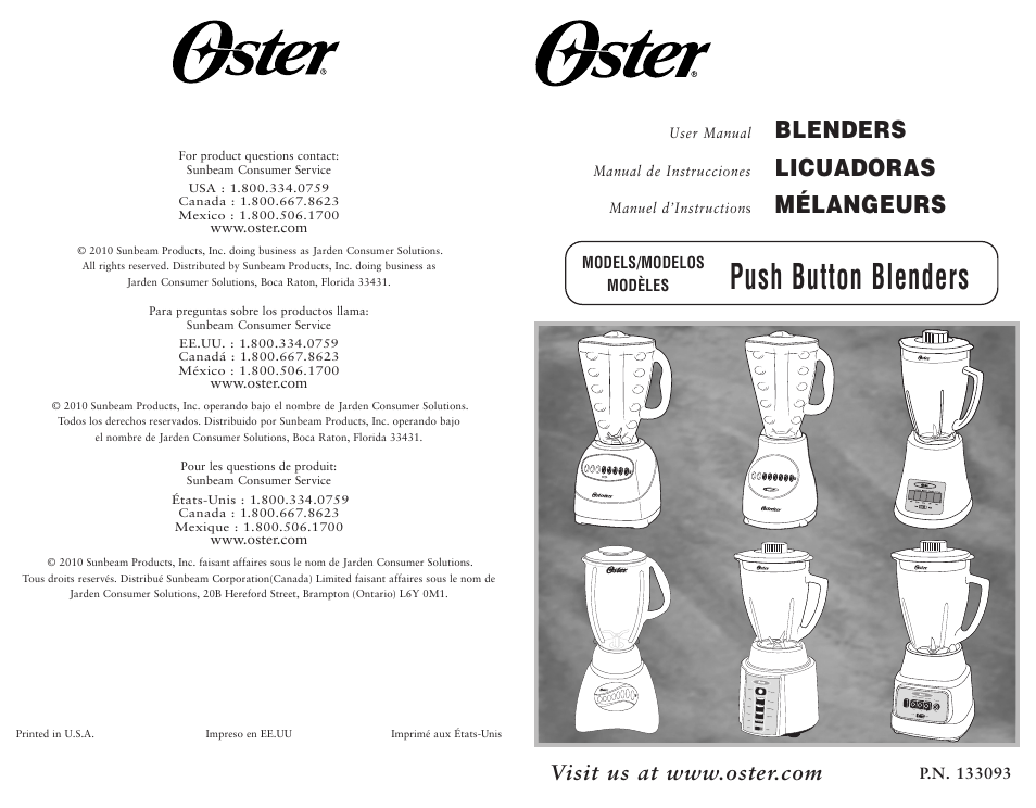 Oster User 10 pages