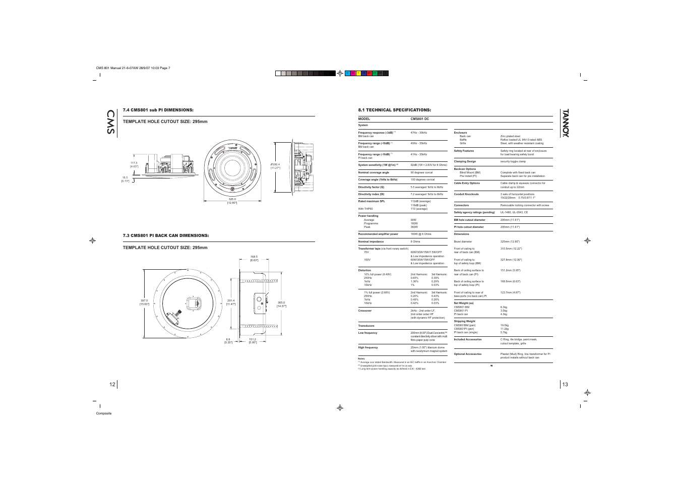 tannoy cms 801