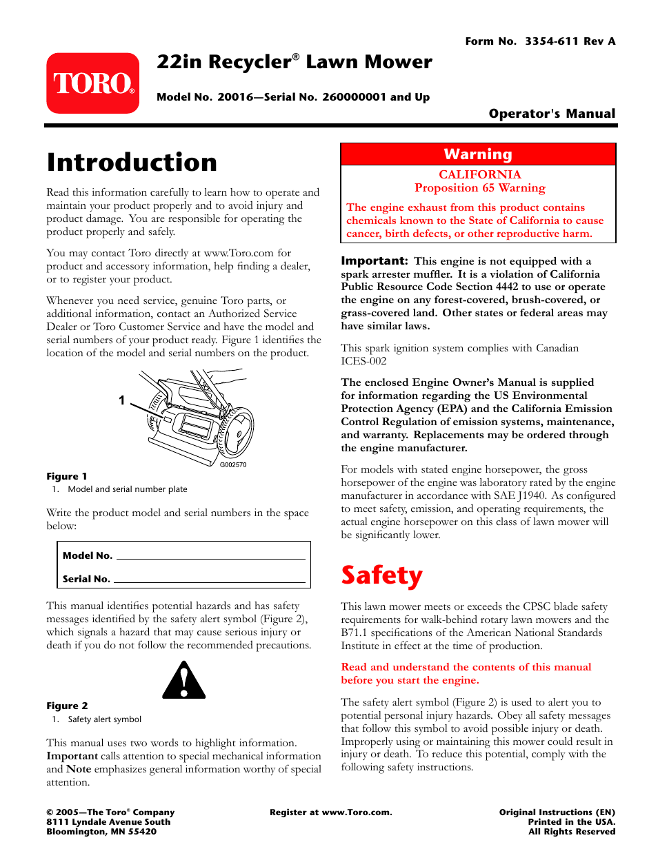 Toro 20016 User Manual | 16 pages | Original mode