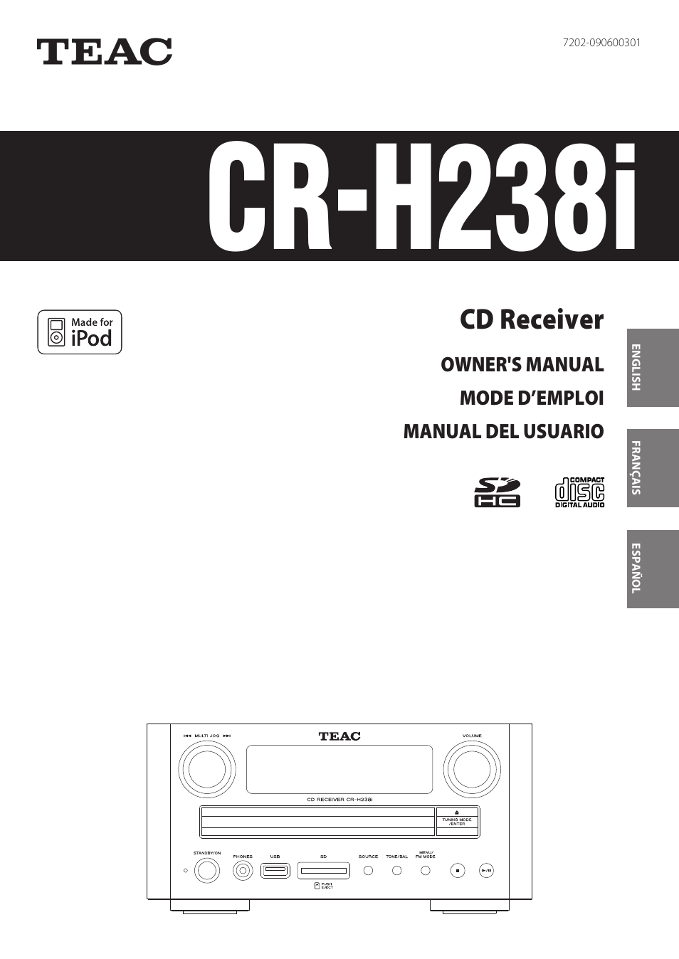 Teac CD Receiver CR-H238i User Manual | 118 pages