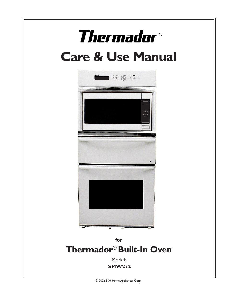 Thermador SMW272 User Manual 64 pages Original mode