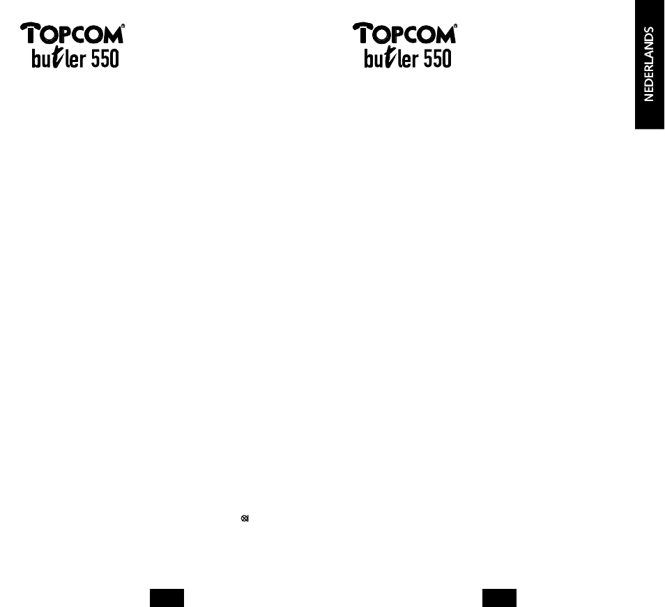 Topcom Butler 550 User Manual Page 5 43 Original Mode