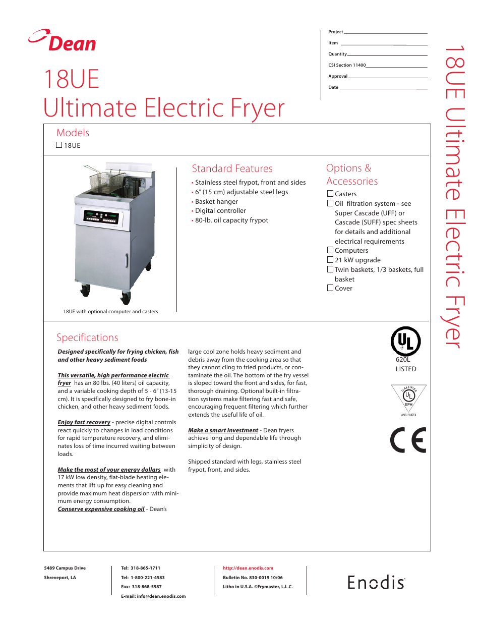 Teac 18UE User Manual | 2 pages