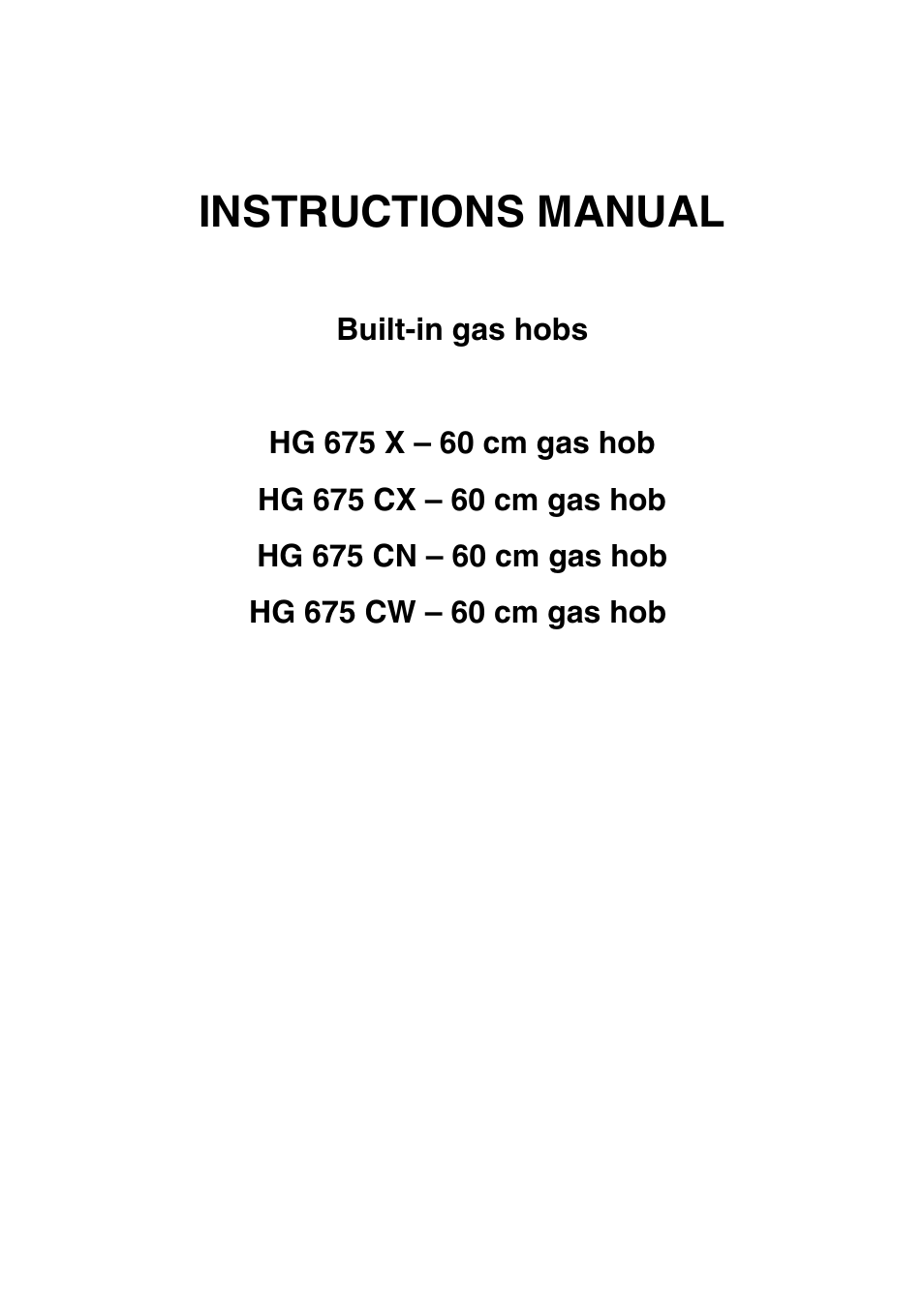 Instructions manual | KORTING HG675CW User Manual | Page 17 / 32