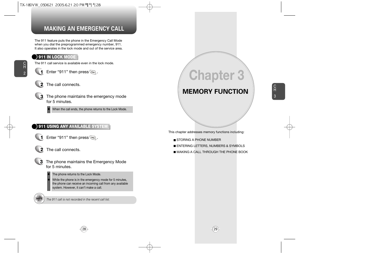 Chapter 3, Making an emergency call | UTStarcom CDM 1080 User Manual | Page 16 / 63