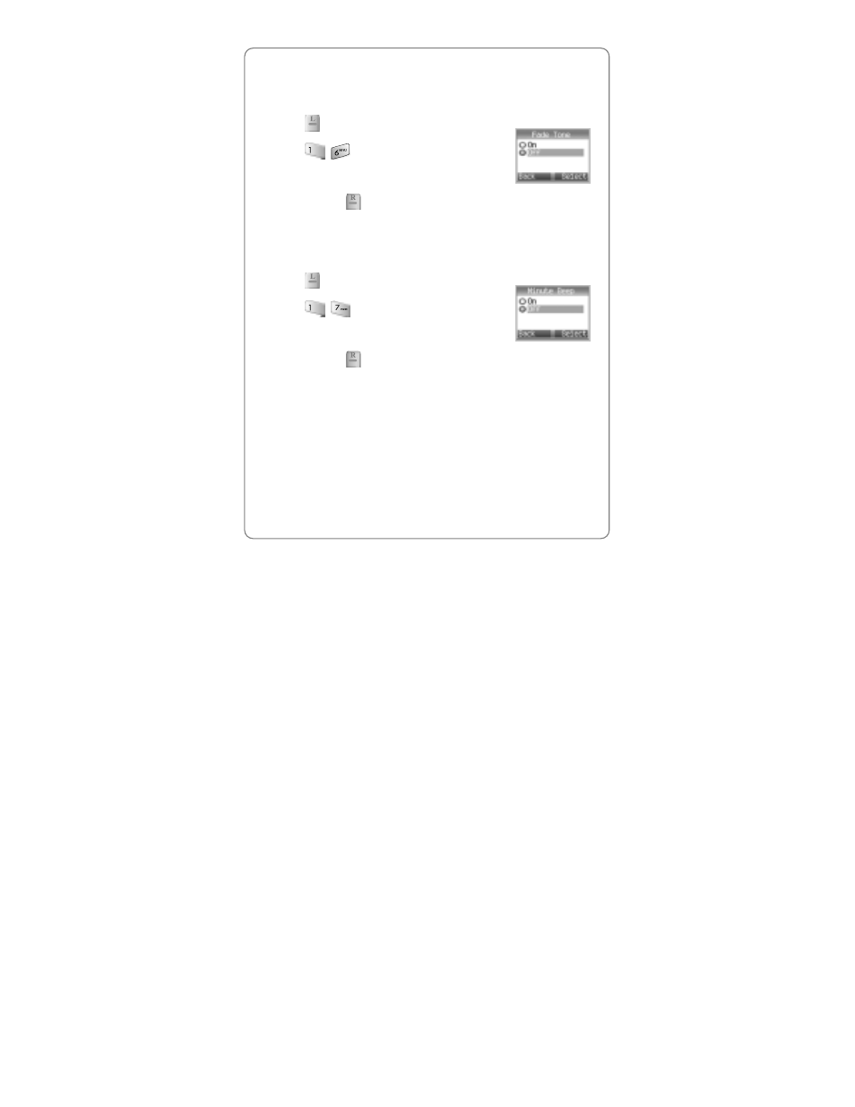 Inute, 6 fade tone, 7 minute beep | UTStarcom Handset User Manual | Page 28 / 87
