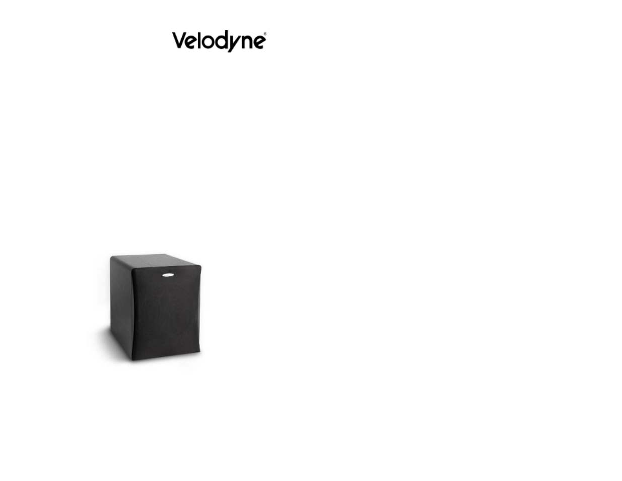 Velodyne Acoustics VRP-1000 - Manual.