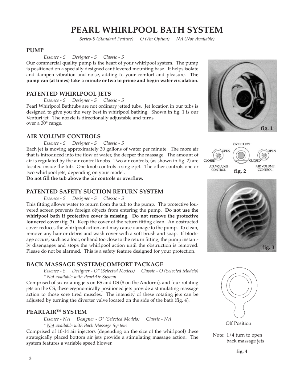 Pearl whirlpool bath system | Whirlpool Maax Pearl Hot Tub User Manual