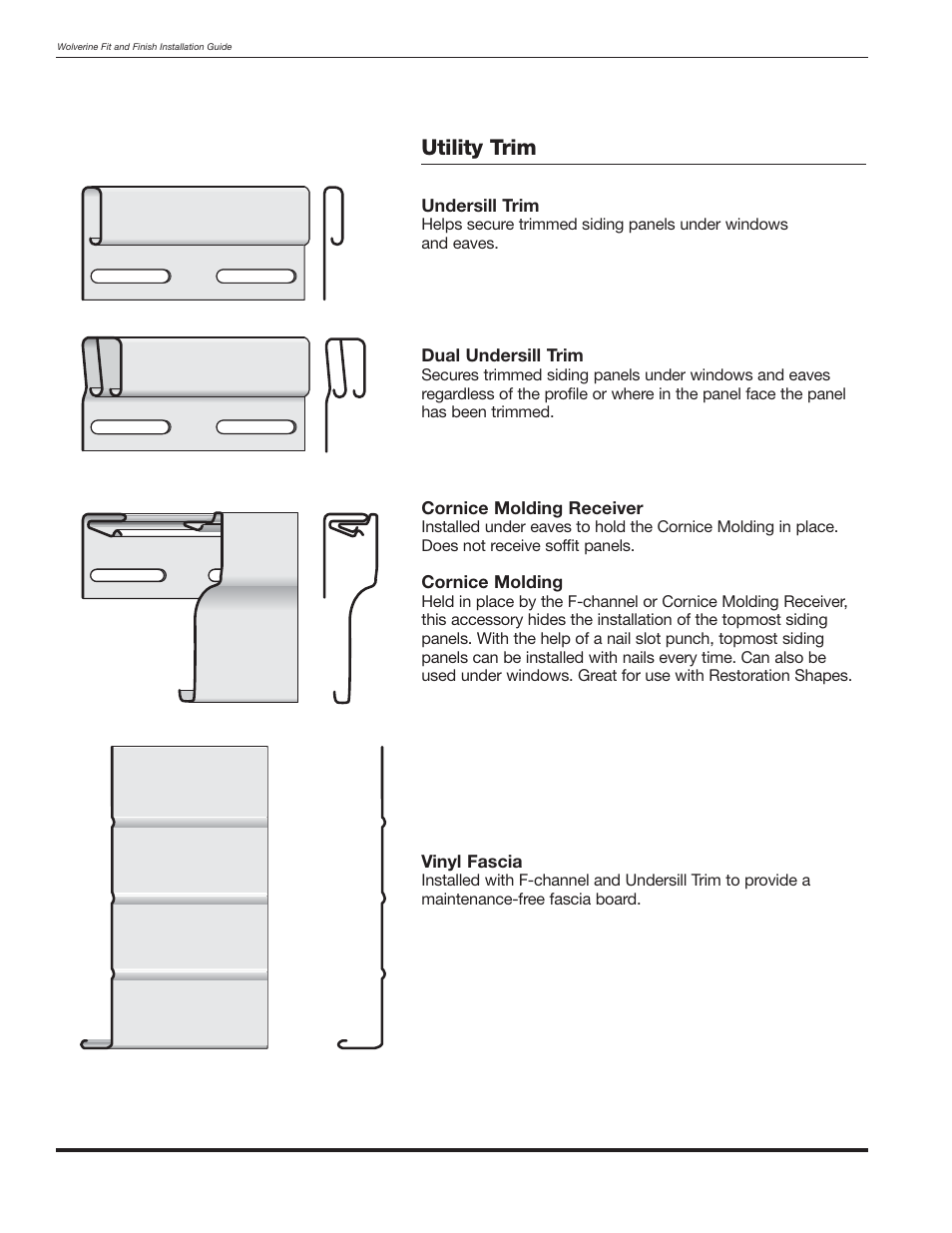 Utility Trim Wolverine Siding And Vinyl Carpentry Soffit And Decorative Trim User Manual Page 11 117 Utility Trim Wolverine Siding And Vinyl Carpentry Soffit And Decorative Trim User Manual Page 11 117