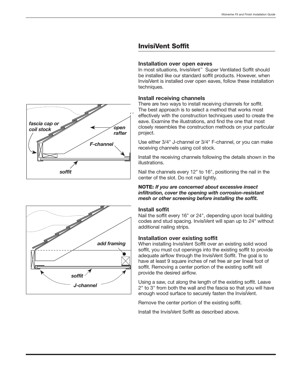 Invisivent Soffit Wolverine Siding And Vinyl Carpentry Soffit And Decorative Trim User Manual Page 78 117