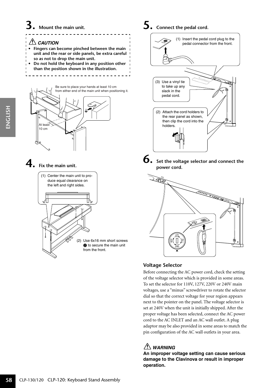 English 58 | Yamaha CLP-130 User Manual | Page 58 / 80 | Original mode