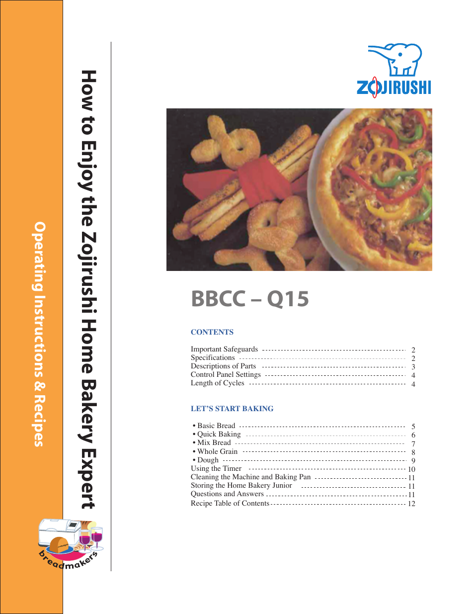 Zojirushi BBCC - Q15 User Manual | 28 pages | Original mode